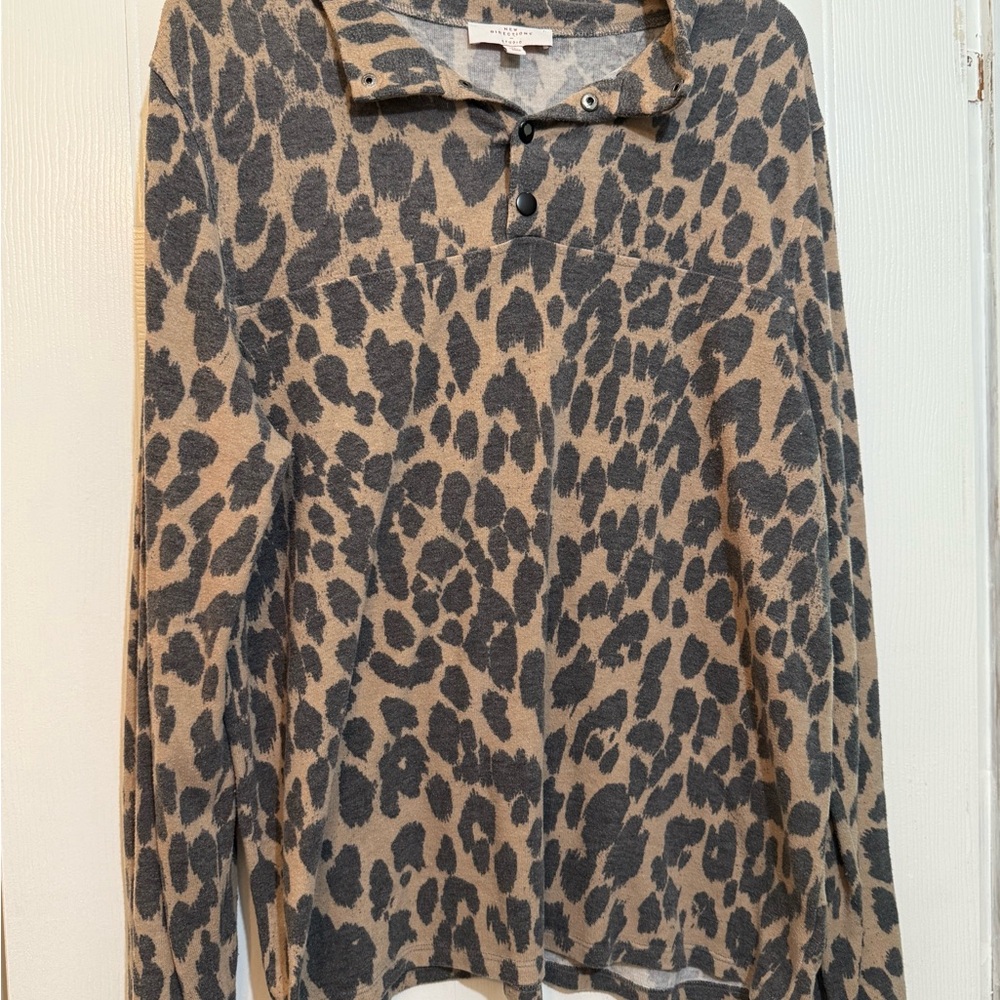 Animal Print Long Sleeve Top